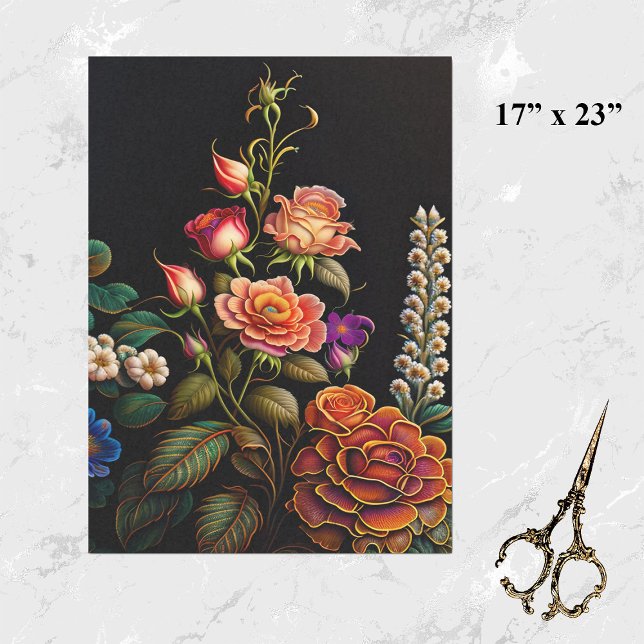 Blumenrosa Rose Bouquet Artwork Grosses Seidenpapier (Von Creator hochgeladen)