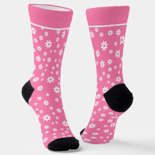Blumenrosa Socken (Gewinkelt)
