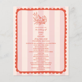 Blumenrosa-Streifenhochzeit