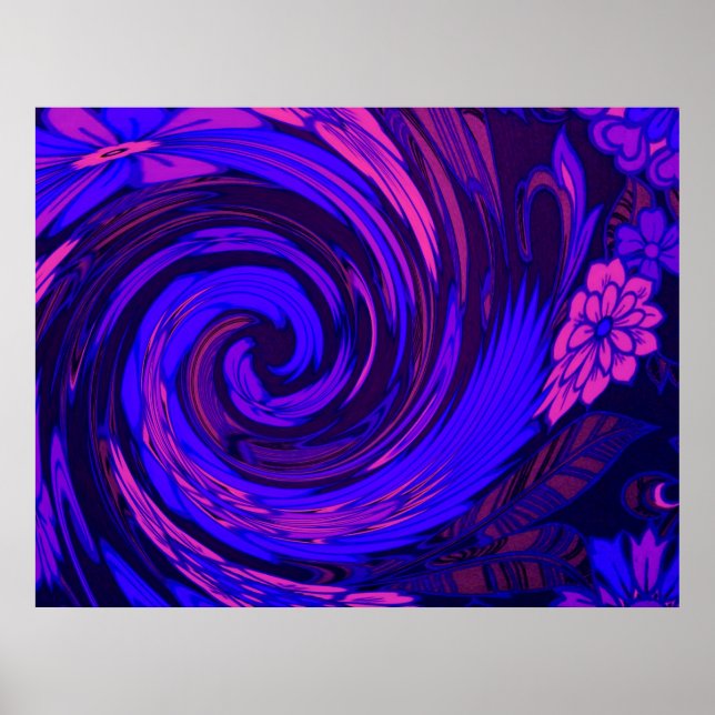 Blumenrosa-Surround-Print-Poster Poster (Vorne)