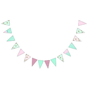 Blumenrosa und Aquamarine Banner für Hochzeiten