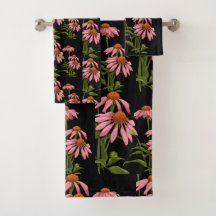 Blumenrosa und schwarz