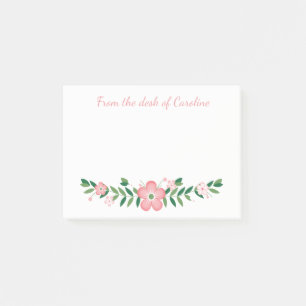 Blumenrosa und weiße Blumen - Shabby Chic, Landhau Post-it Klebezettel