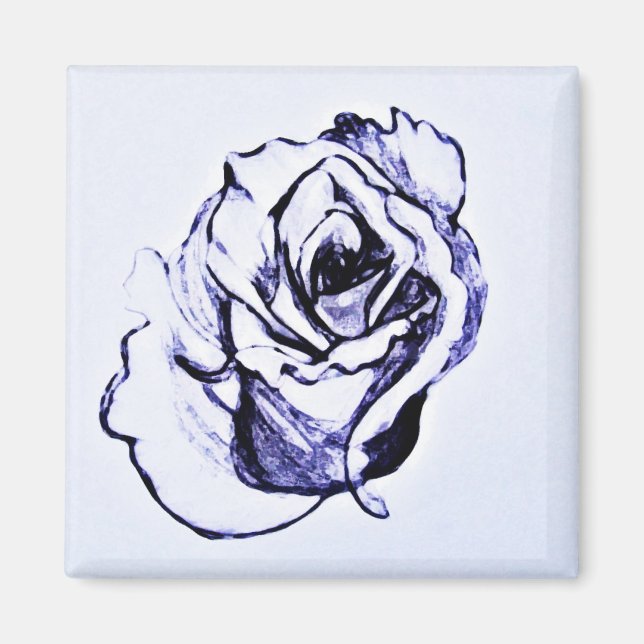 Blumenrose Magnet (Vorne)