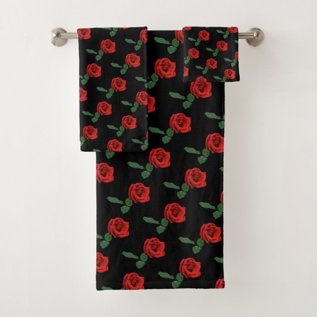 BlumenRosen-Garten-Blumen-Tuch-Set Badhandtuch Set (Insitu)
