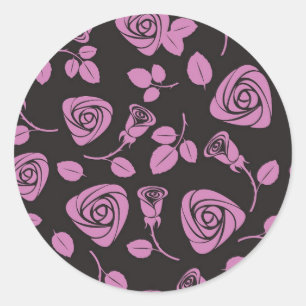 BlumenRosen-Hintergrund Runder Aufkleber
