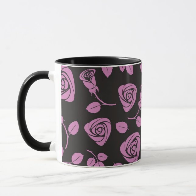 BlumenRosen-Hintergrund Tasse (Links)