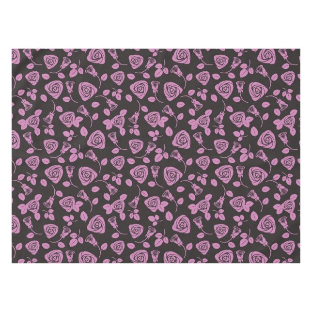 BlumenRosen-Hintergrund Tischdecke (Vorderseite (Horizontal))