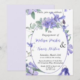 Blumenrost, Aquarellviolett-Engagement-Partei Einladung