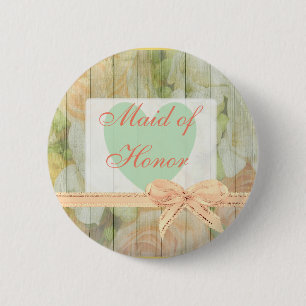 Blumenrost "Trauzeugin" Hochzeitsknopf Button