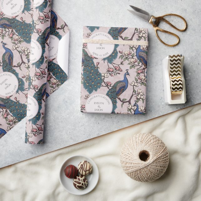 Blumenrost-Verlobung-Pflasterpapier Geschenkpapier (Kunsthandwerk)