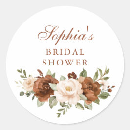 Blumenrostgrün Peach Umschlag Aufkleber Aufkleber