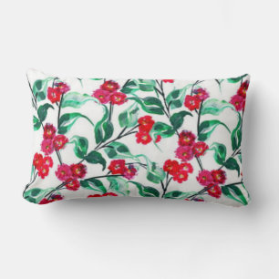 Blumenrot-Blume Muster-56698 Lendenkissen