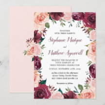 Blumenrot Burgundy Rose Border Wedding