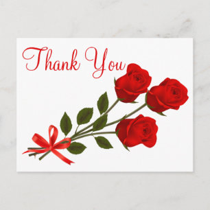 Blumenrot Danke Rose Blume - Hochzeit Liebe Postkarte