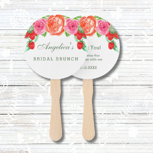 Blumenrot Pink Peony Bridal Brunch Vielen Dank Fächer