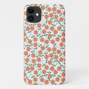 Blumenrote Blume Muster Weißer Hintergrund-14200 Case-Mate iPhone Hülle