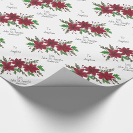 Blumenroter Poinsettia Urlaub individuell von und Geschenkpapier
