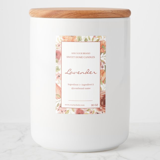 Blumenrotes Produkt Lebensmitteletikett (Vorderseite)