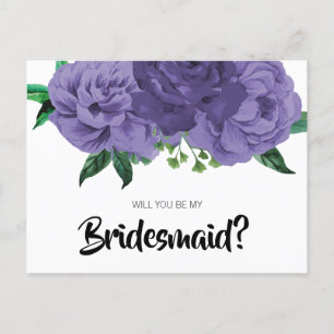 Blumenrübe Lila meine Bridmaid Postkarte sein