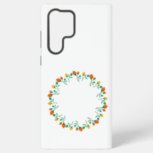 Blumenrunder Rahmen mit gelben und roten Rosenblüt Samsung Galaxy Hülle