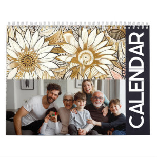 Blumenrustikal Vintager, eleganter Boho-Kalender Kalender