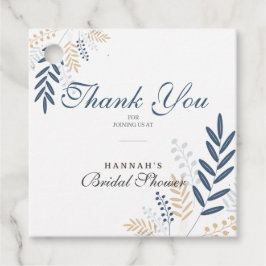 Blumenrustikale Navy Blue Brautparty Classic Geschenkanhänger