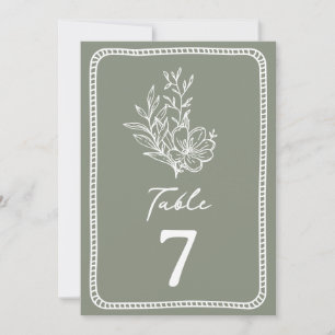 Blumensage Grüne Hochzeit Einladung