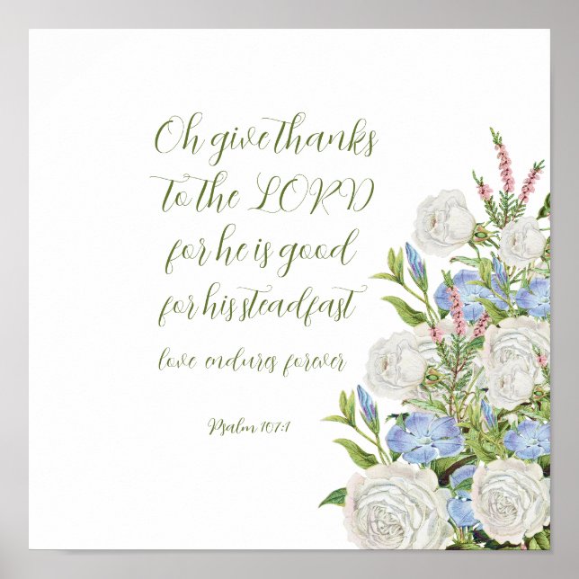 Blumensalm 107:1 Canvas Print Poster (Vorne)