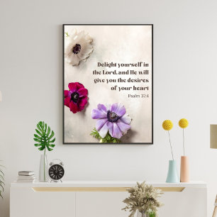 Blumensalm 37:4 Freut euch im Herrn, Poster