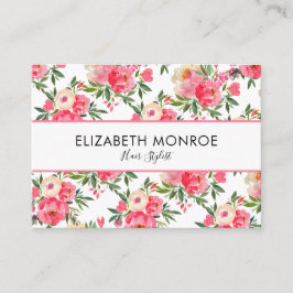 Blumensalon Wasserfarbe Haarstühle Makeup Artist Visitenkarte