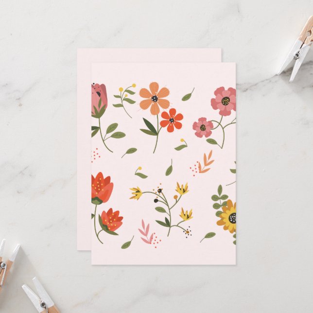 Blumensammlung Einladung (Vorderseite/Rückseite Beispiel)