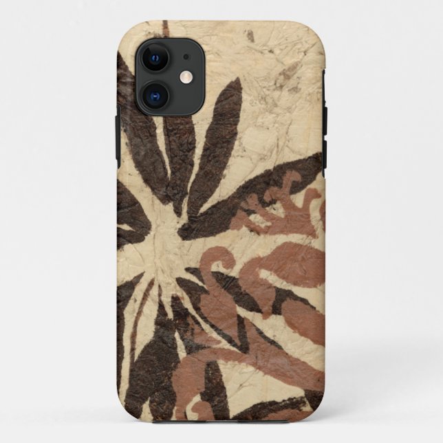 Blumenschablone-Entwurf mit Tawny Blätter Case-Mate iPhone Hülle (Rückseite)