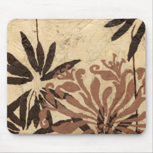 Blumenschablone-Entwurf mit Tawny Blätter Mousepad