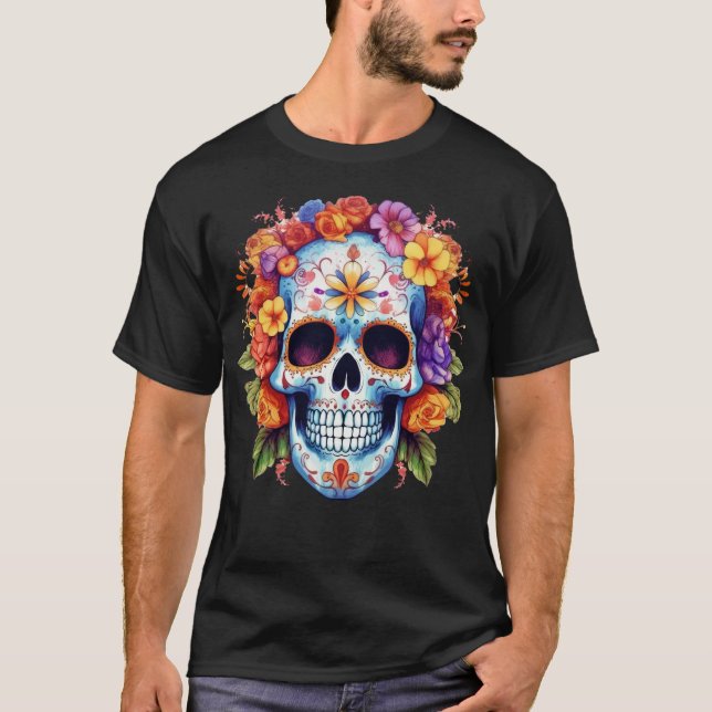 Blumenschädel 13 T-Shirt (Vorderseite)