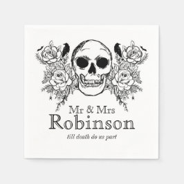 Blumenschädel bis zum Tod stellen wir eine Serviet Serviette