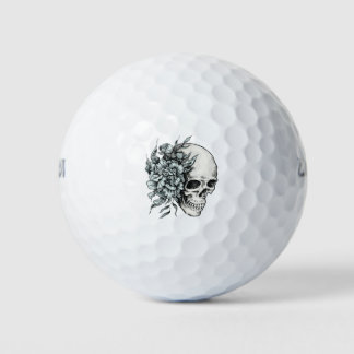 Blumenschädel Golfball