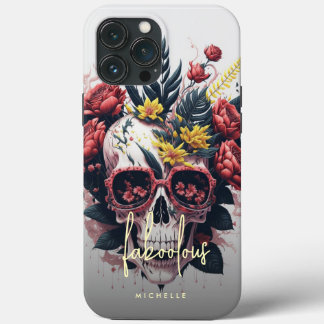 Blumenschädel Monogram Faboolous Halloween Case-Mate iPhone Hülle