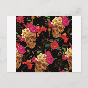 Blumenschädel Postkarte