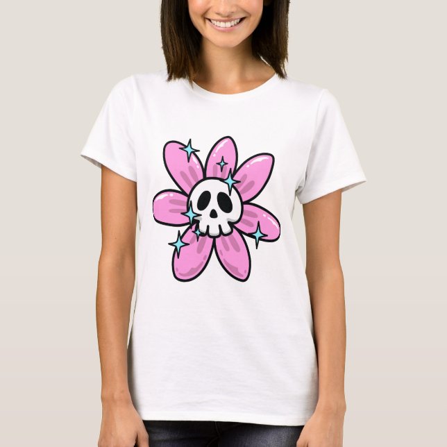 Blumenschädel T-Shirt (Vorderseite)