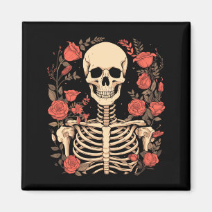 Blumenschädel Tag der Regierungsbehörde Dia Magnet