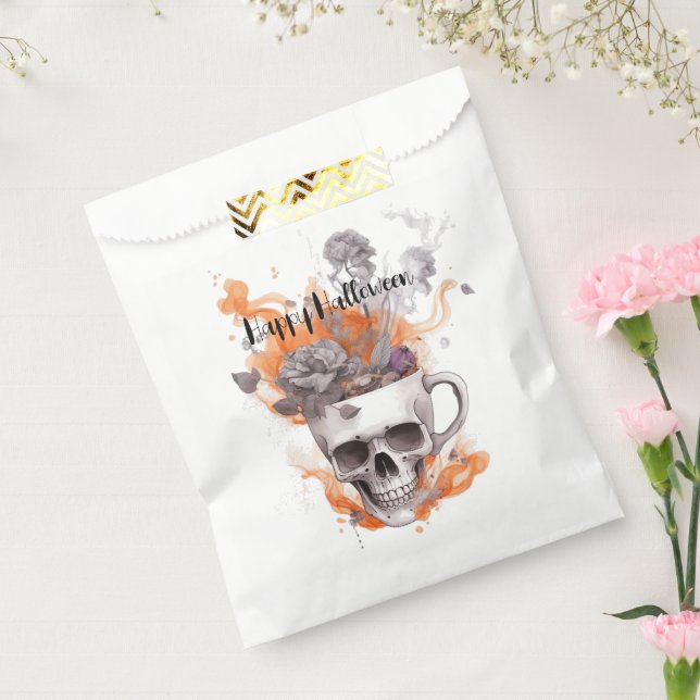 Blumenschädel-Tasse Geschenktütchen (Versiegelt)