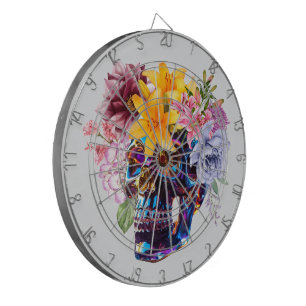 "Blumenschädelstrahlen" Dartscheibe