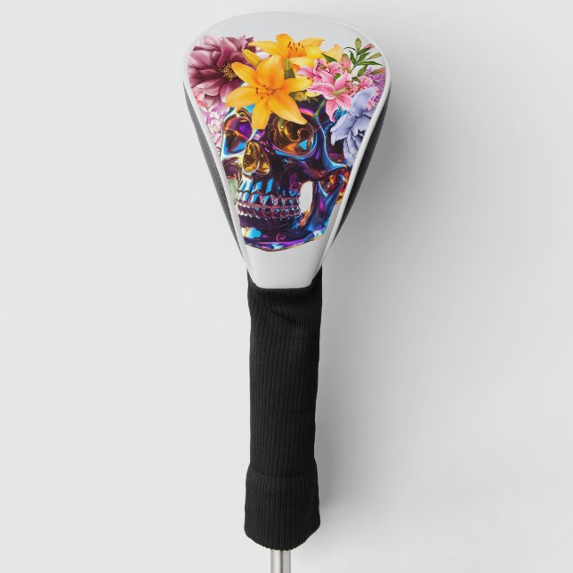 "Blumenschädelstrahlen" Golf Headcover (Vorderseite)