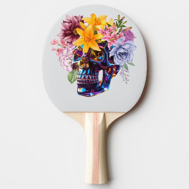 "Blumenschädelstrahlen" Tischtennis Schläger (Vorderseite)