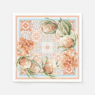 Blumenschal-Design Serviette