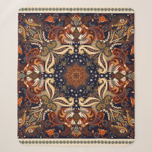 Blumenschal quadratischer Ornament: Indische Batik Sherpadecke