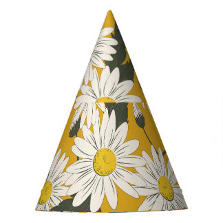 Blumenschal, Vintager Hintergrund. Partyhütchen