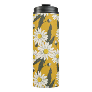 Blumenschal, Vintager Hintergrund. Thermosbecher