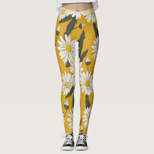 Blumenschaldesign, vintage Hintergrund. Leggings